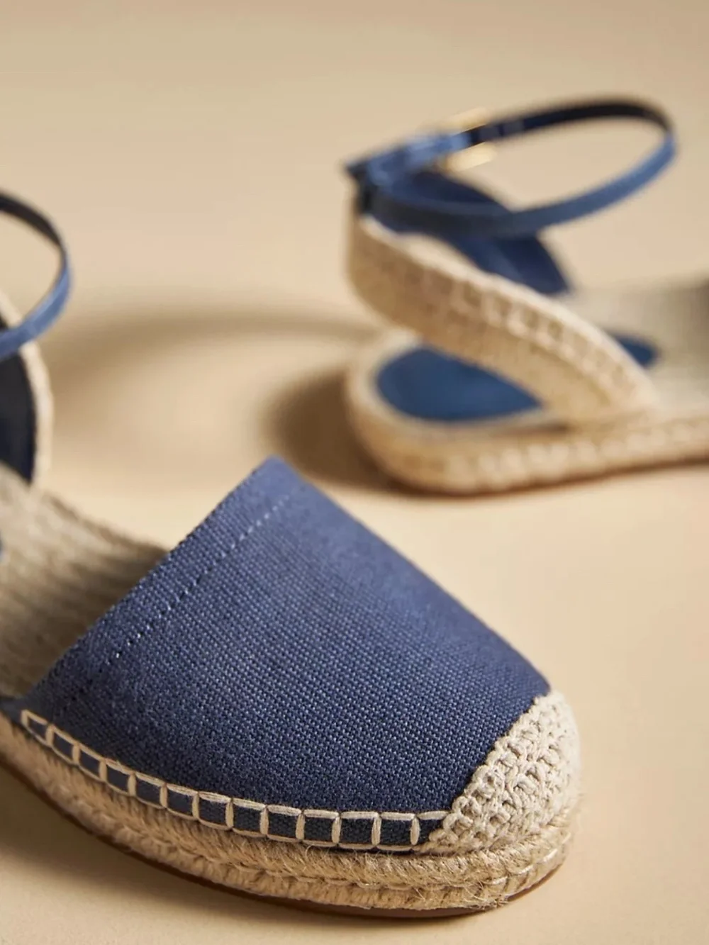 NIB Anthropologie Schutz Blue Greta Flat Sandals 6.5